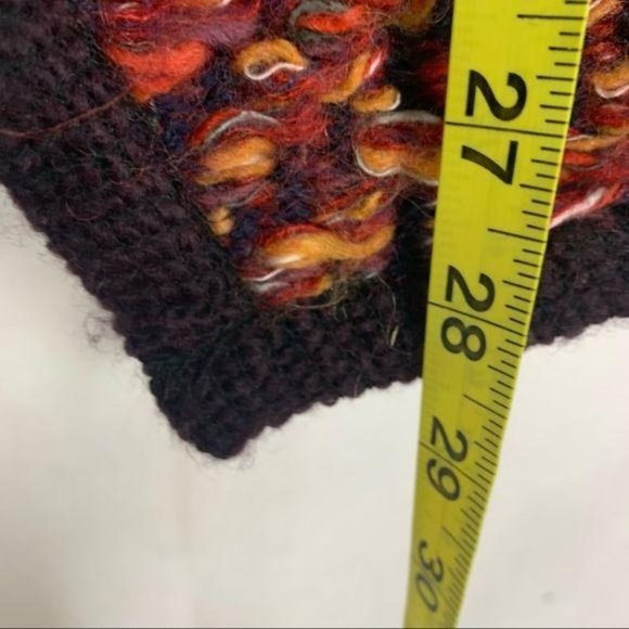 Moth Multicolor Keavy Boucle Open Front Wool Blend Cardigan - Picture 10 of 11